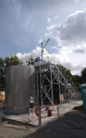 Passerelle + escalier Alu